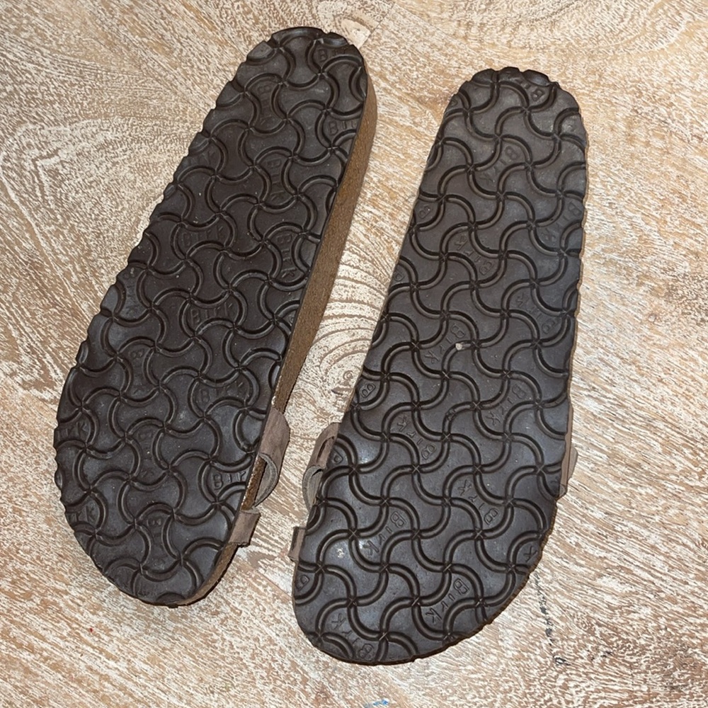 Birkenstock Mayari Brown Leather Sandals Toe - Picture 2 of 3